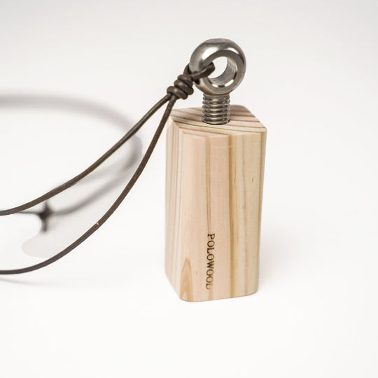 【POLO WOOD】吉野ひのき・バードコール(革紐付き)