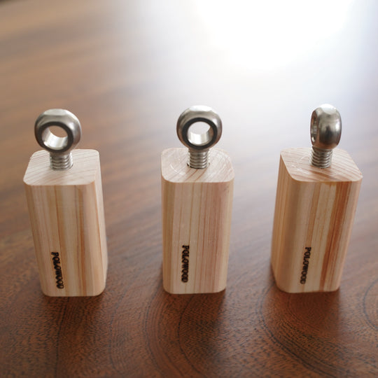 【POLO WOOD】吉野ひのき・バードコール(革紐付き)