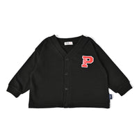 【BABY】Pワッペン刺繍カーディガン