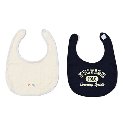 【BABY】2pスタイ　カラフルロゴ×カレッジpt