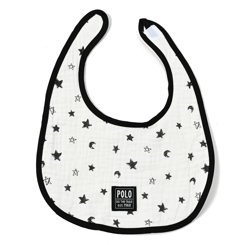 【BABY】2pスタイ　プレイヤー刺繍×星柄