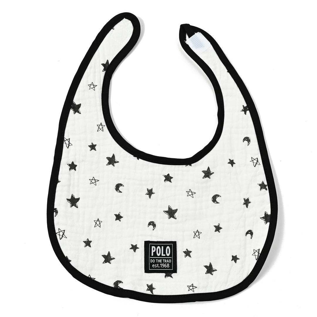 【BABY】2pスタイ　プレイヤー刺繍×星柄