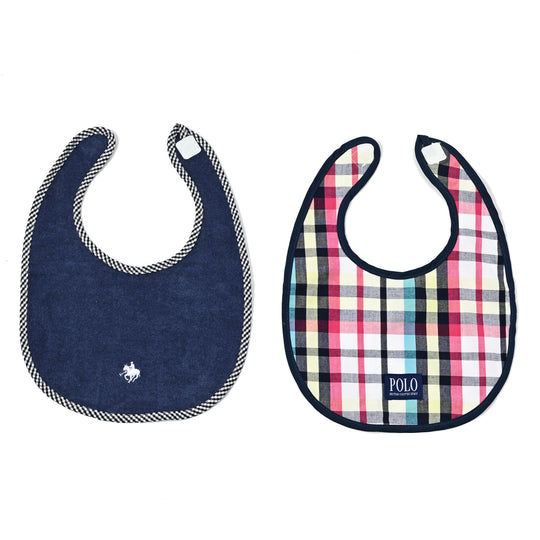 【BABY】2pスタイ　プレイヤー刺繍×チェック