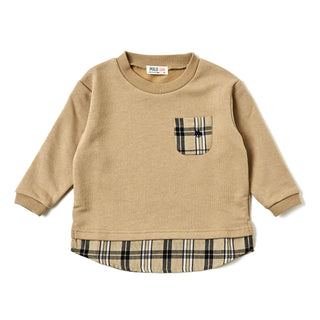 【BABY】レイヤード風裏毛スウェット