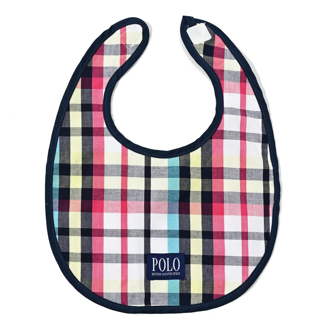 【BABY】2pスタイ　プレイヤー刺繍×チェック