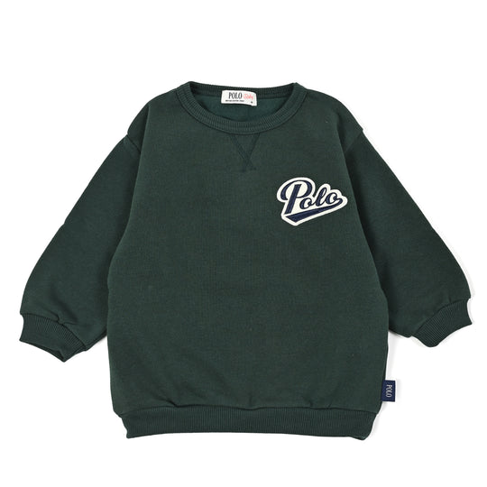 【BABY】POLOワッペンプリント裏起毛スウェット