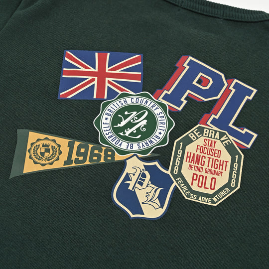 【BABY】POLOワッペンプリント裏起毛スウェット