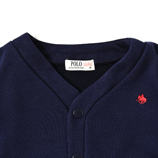 【BABY】POLO裏毛カーディガン