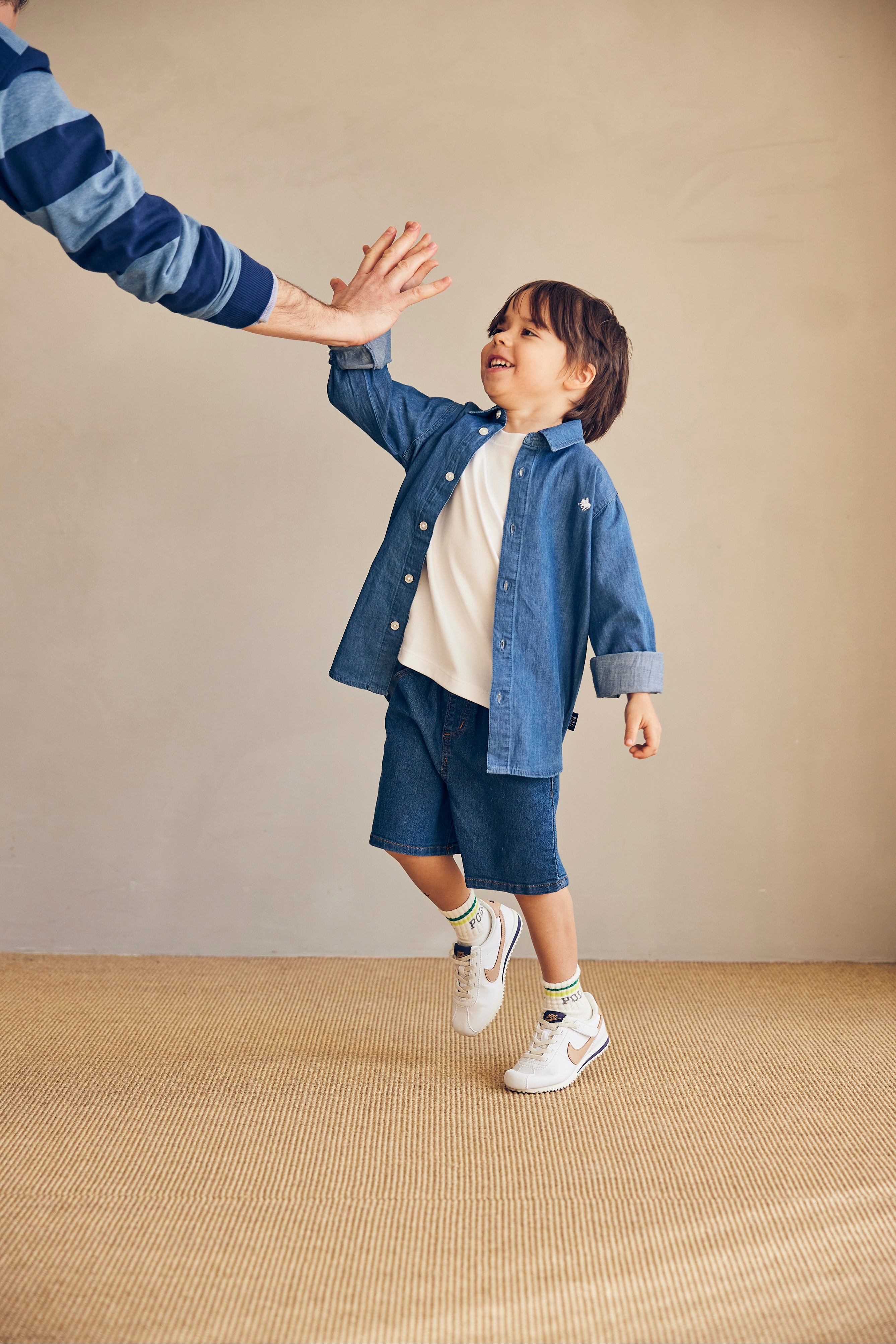 新品 POLO BCS ポロ 春夏 コードピケ ストレッチ スラックス 85 ベージュ 【P20701】 パンツ トラウザーズ メンズ POLO BCS(ポロ・ビーシーエス)×SLAP  SLIPコラボお揃いチェック襟付きバルーンスリーブワンピース+裾リボンレギンスセット(70~80cm)