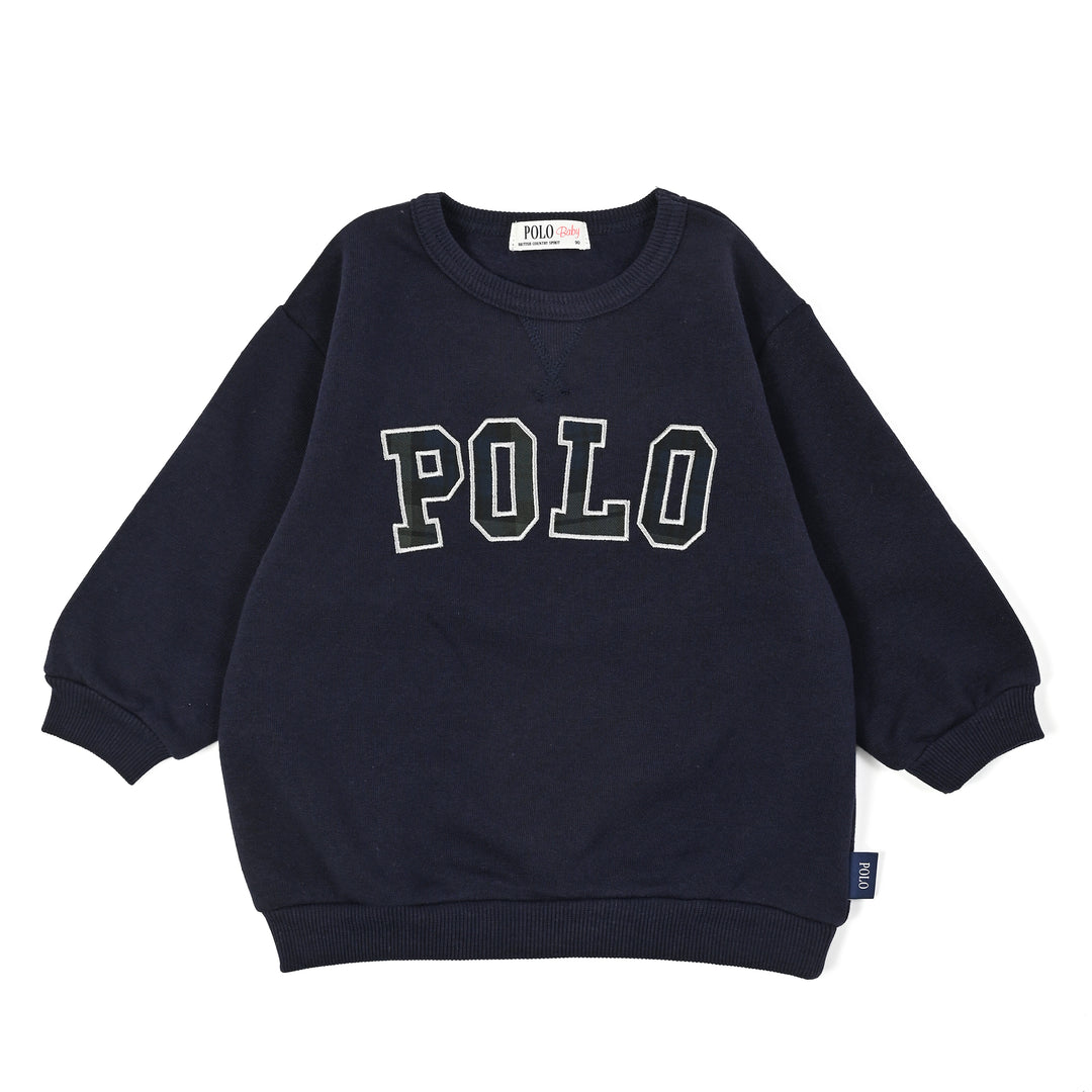 【BABY】POLOロゴアップリケ裏起毛スウェット