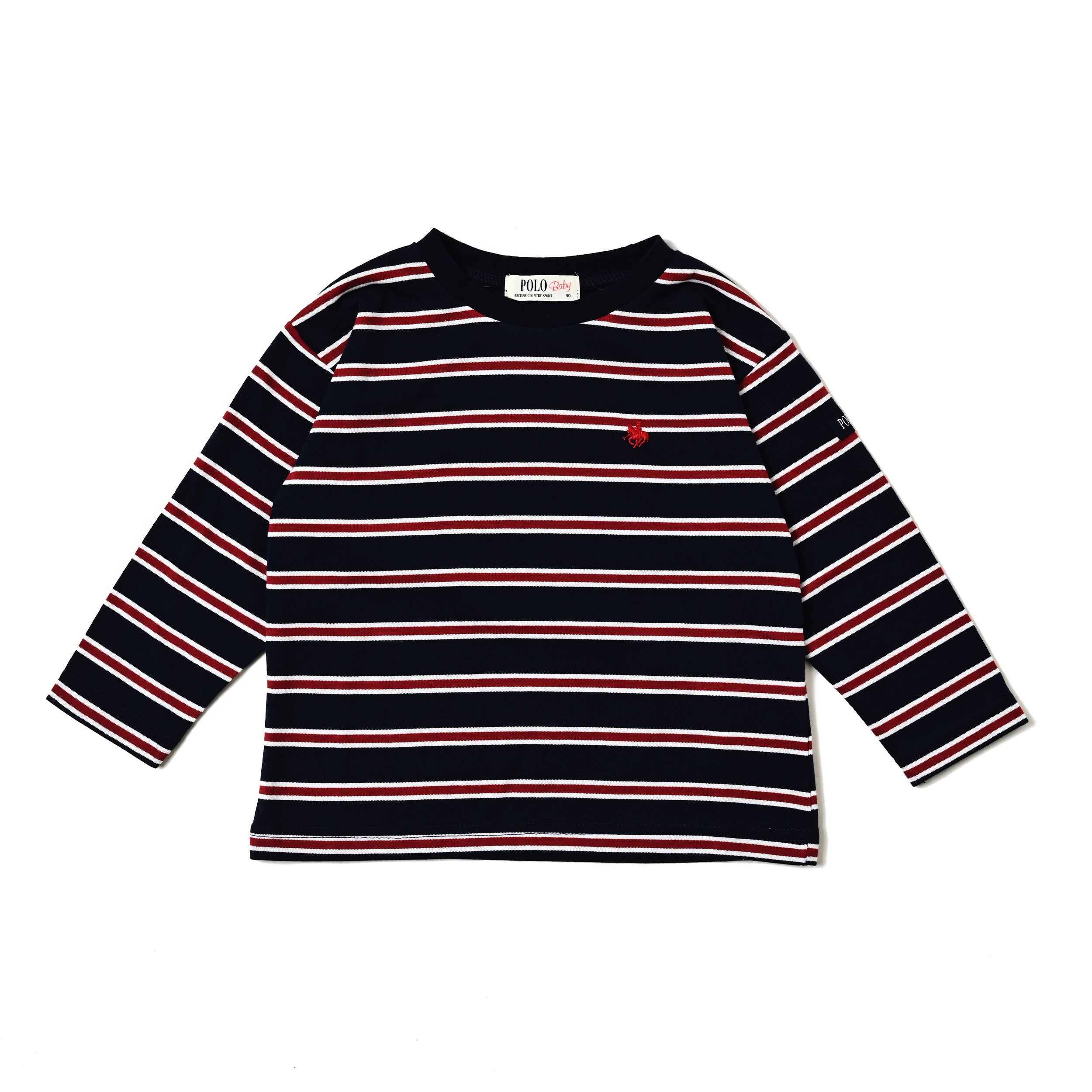 PPFM 参 ボーダー 総柄 スパンコール 英字 長袖Tシャツ カットソー PPFM 参 ボーダー 総柄 スパンコール 英字 長袖Tシャツ カットソー