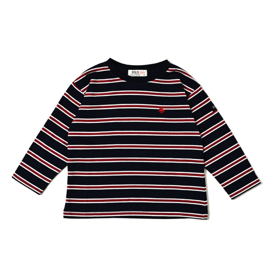 【BABY】POLO天竺ボーダーロングスリーブTシャツ