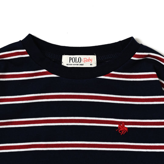 【BABY】POLO天竺ボーダーロングスリーブTシャツ