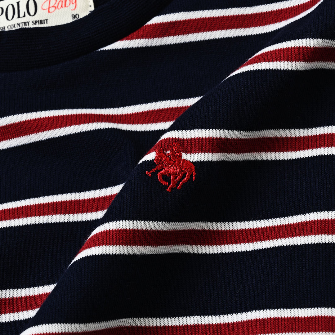 【BABY】POLO天竺ボーダーロングスリーブTシャツ
