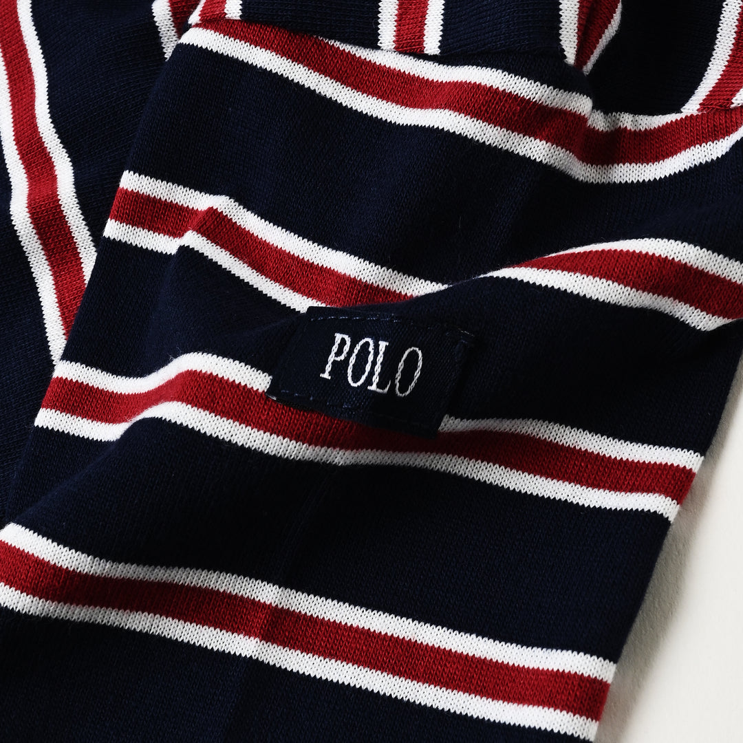 【BABY】POLO天竺ボーダーロングスリーブTシャツ
