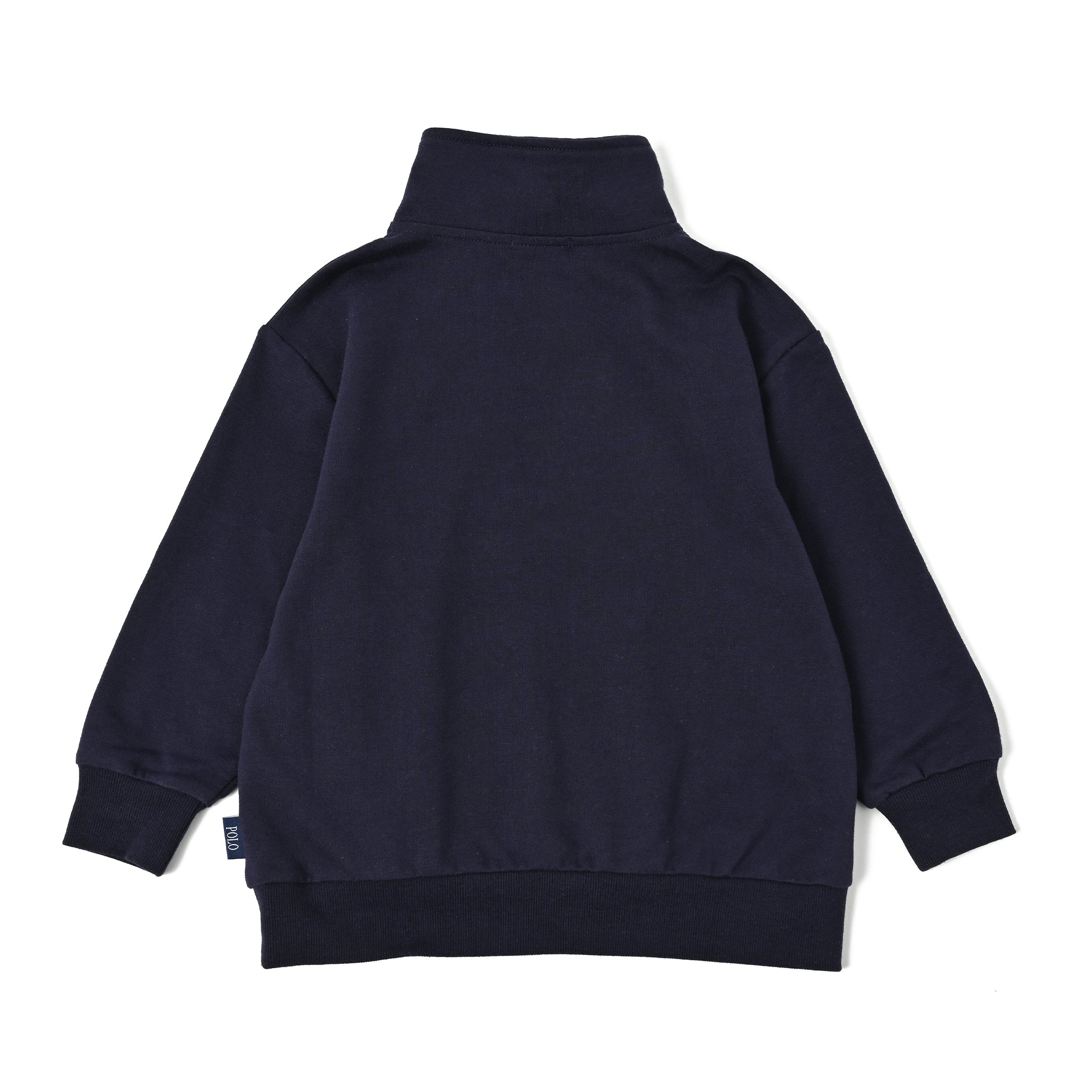 Baypoint 刺繍入りネイビー トレーナー 12a ワンポイント刺しゅう裏毛トレーナー（スウェット・トレーナー