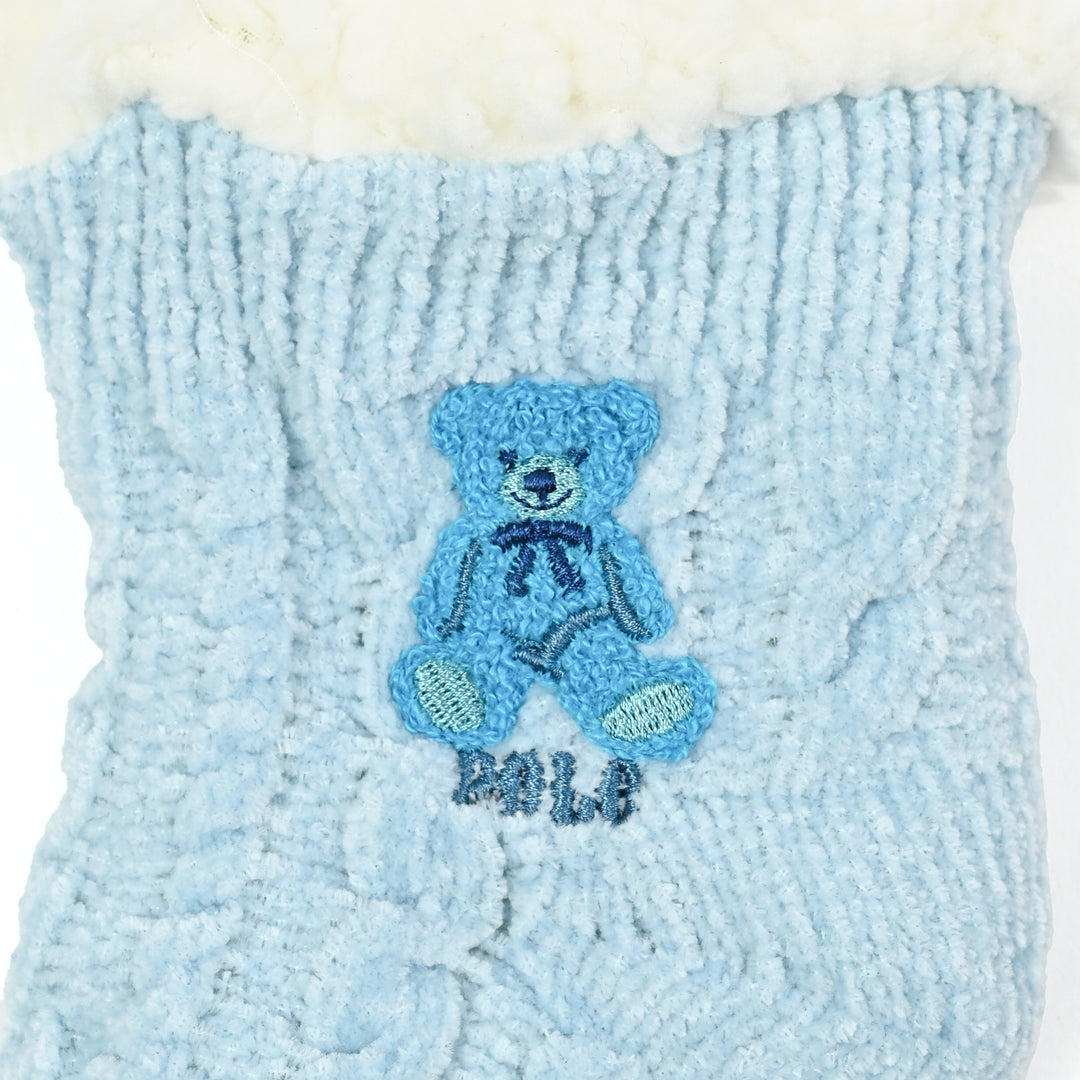 【WOMEN’S】裏ボアルームソックスケーブル柄