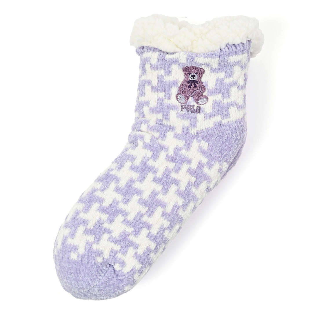 【WOMEN’S】BEAR裏ボアソックス千鳥