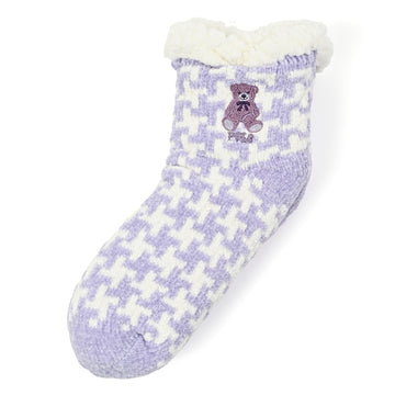【WOMEN’S】BEAR裏ボアソックス千鳥