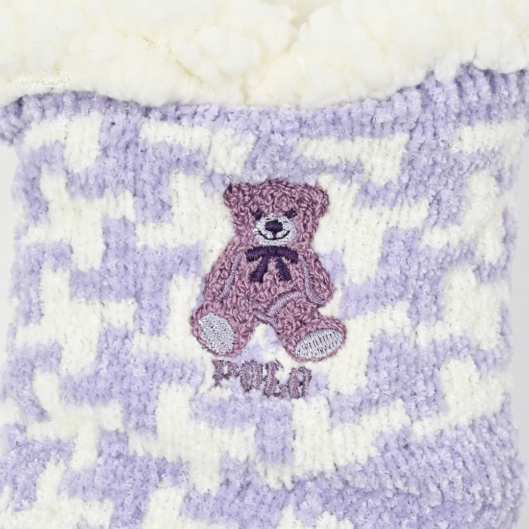【WOMEN’S】BEAR裏ボアソックス千鳥