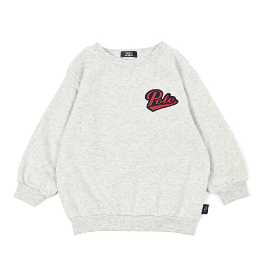 【KIDS】POLOワッペンプリント裏起毛スウェット