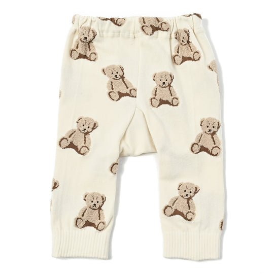 【BABY】のびのびニットパンツ（クマ）