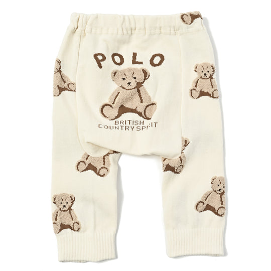【BABY】のびのびニットパンツ（クマ）