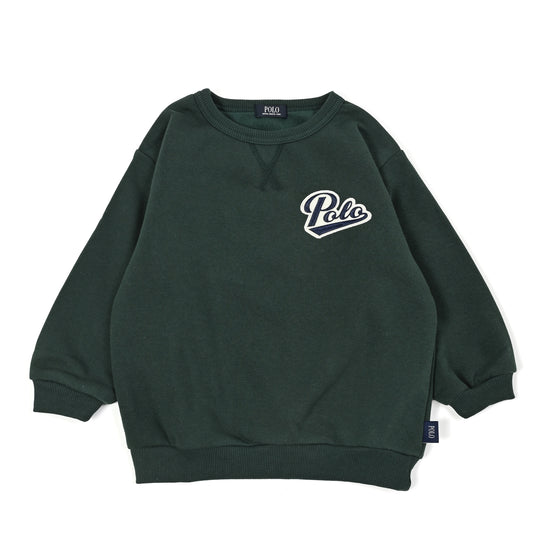 【KIDS】POLOワッペンプリント裏起毛スウェット