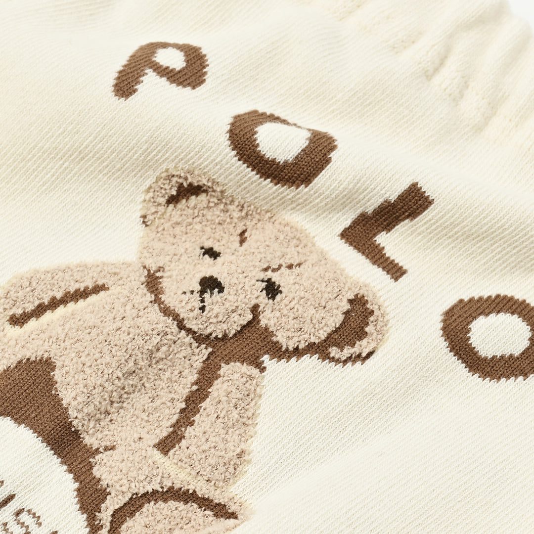 【BABY】のびのびニットパンツ（クマ）