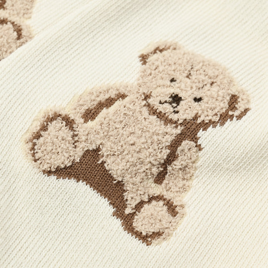 【BABY】のびのびニットパンツ（クマ）