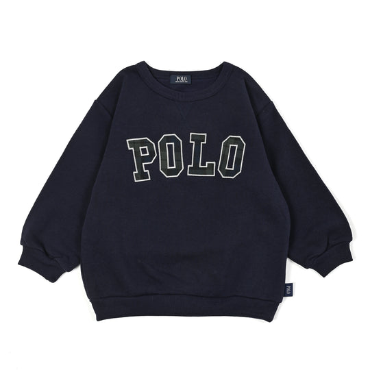 【KIDS】POLOロゴアップリケ裏起毛スウェット