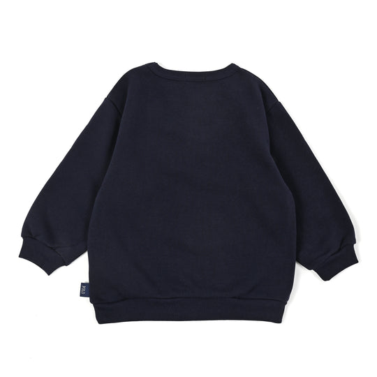 【KIDS】POLOロゴアップリケ裏起毛スウェット