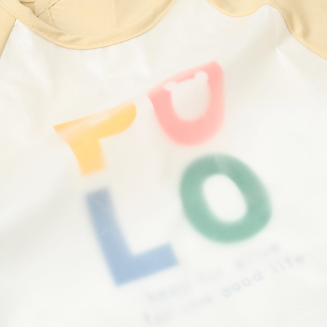 【BABY】POLOロゴ袖付きエプロン BEIGE