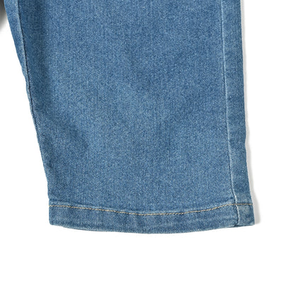デニム風サロペットパンツ