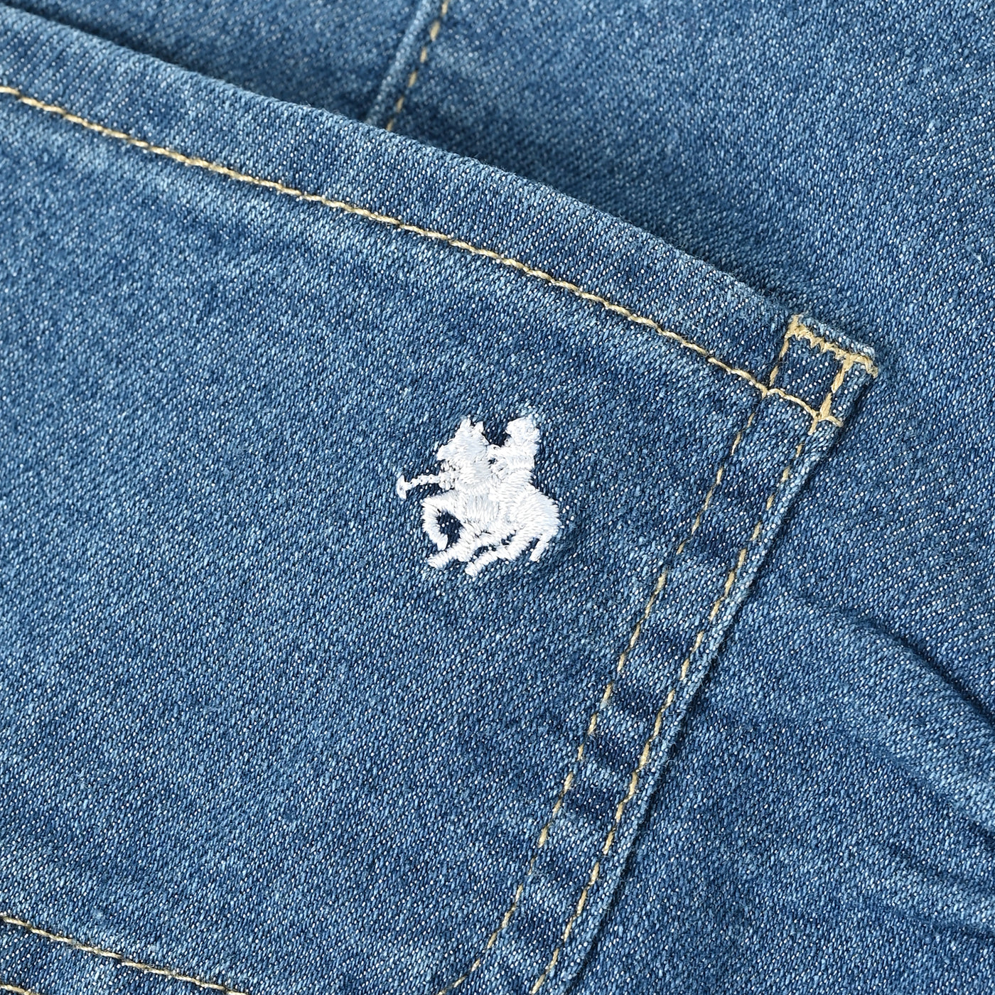 デニム風サロペットパンツ