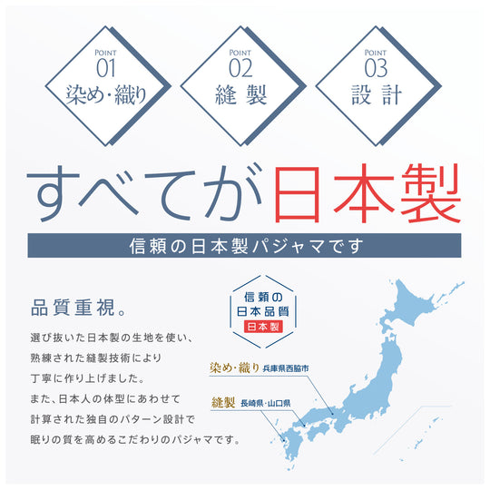 【MEN’S】先染めオックスパジャマ