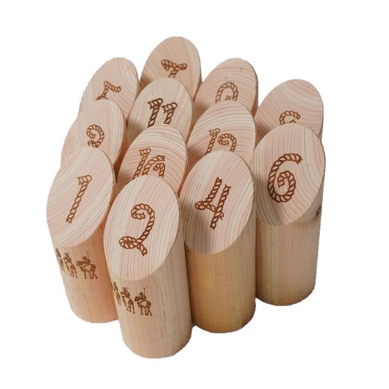 【POLO WOOD】吉野ひのき モルックゲームセット(モルッカーリ、バッグ付きセット)