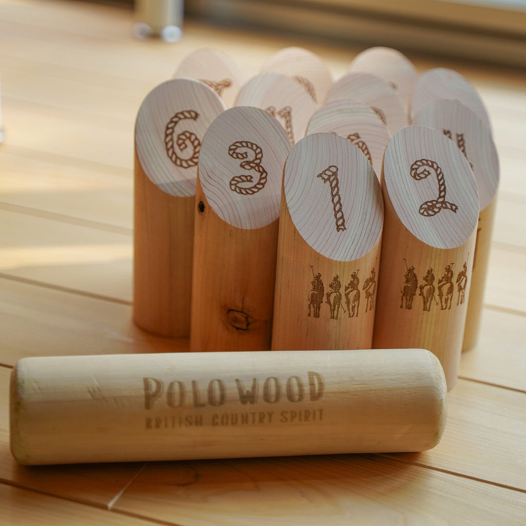 【POLO WOOD】吉野ひのき モルックゲームセット(モルッカーリ、バッグ付きセット)