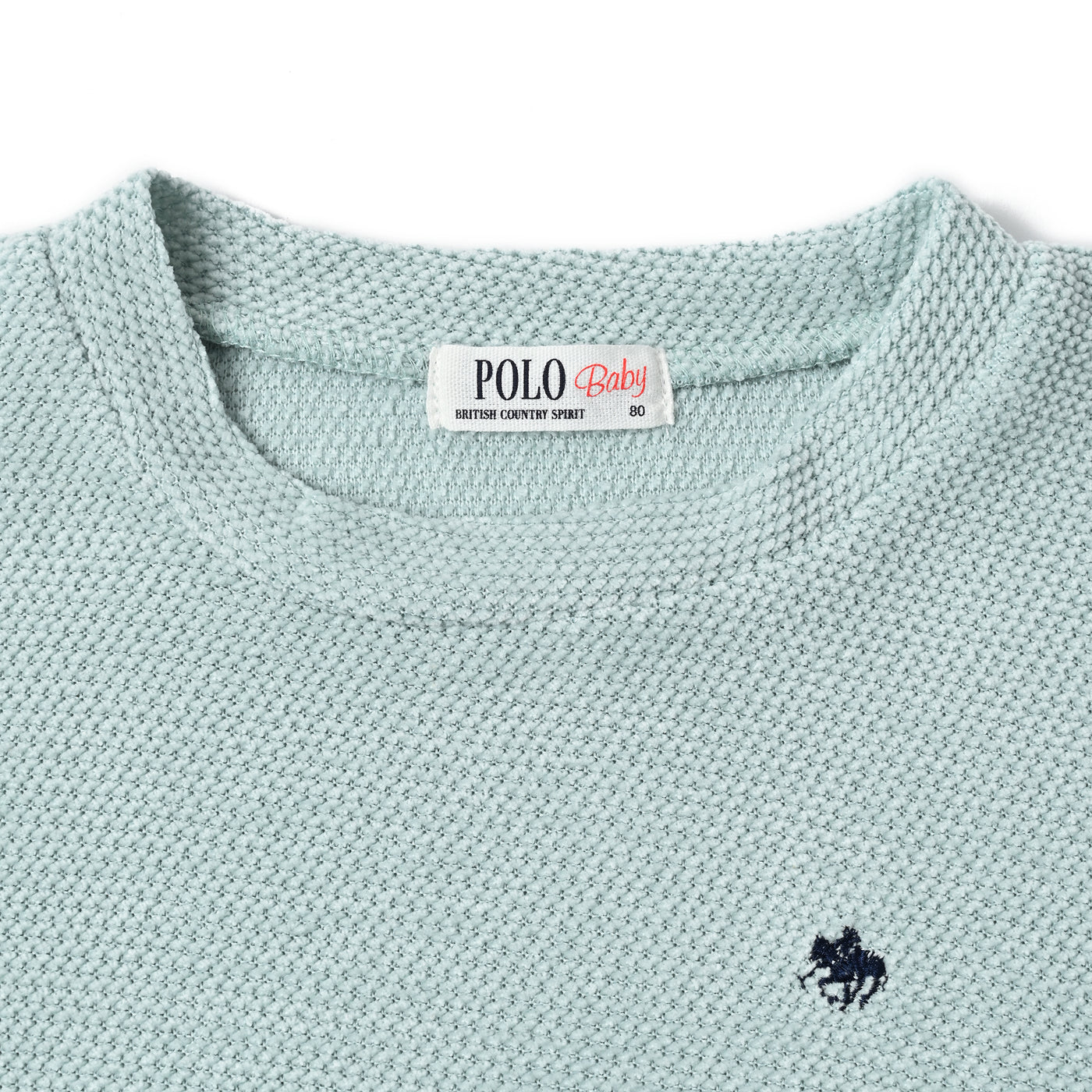 モールニットワンポイント刺繍トレｰナー