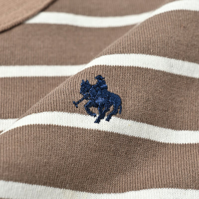 ワンポイント刺繍ボーダー長袖Tシャツ
