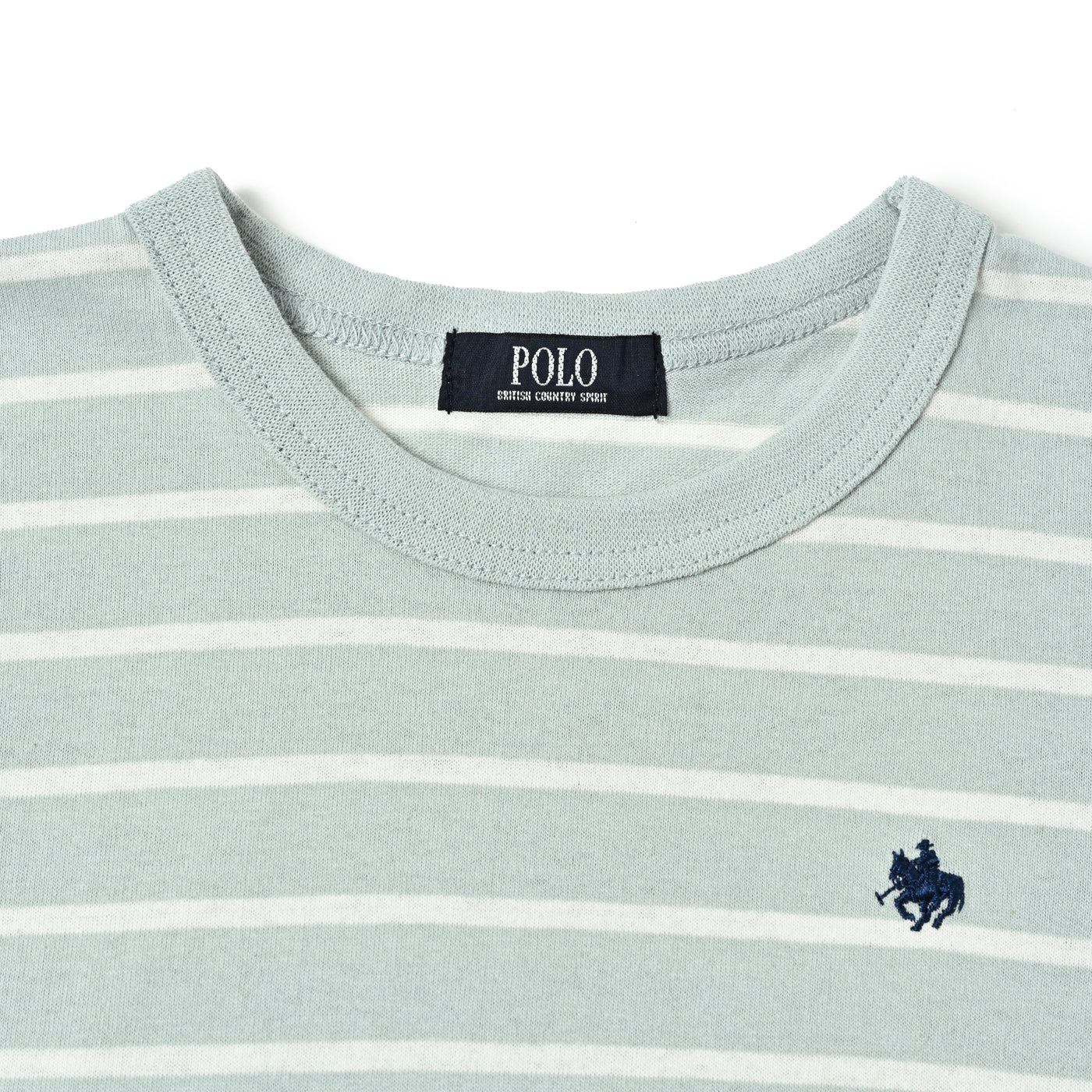 ワンポイント刺繍ボーダー長袖Tシャツ