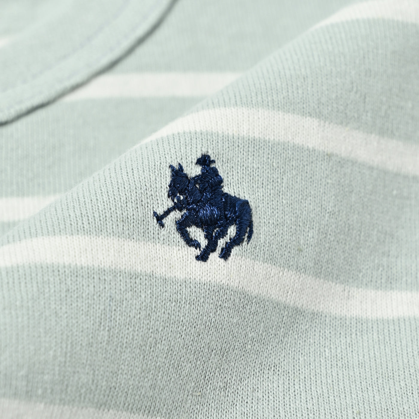 ワンポイント刺繍ボーダー長袖Tシャツ