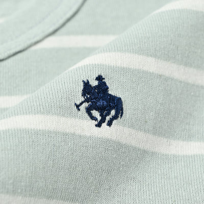 ワンポイント刺繍ボーダー長袖Tシャツ