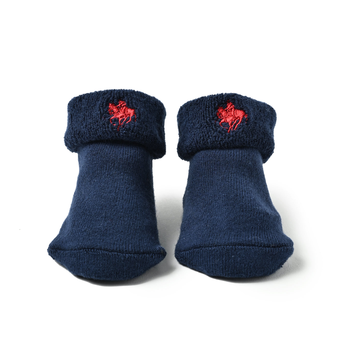 ワンポイント刺繍パイル立体ソックス