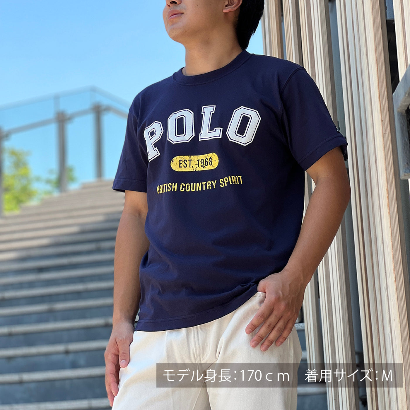 POLOビンテージ調プリント/ヘビーオンスTシャツ