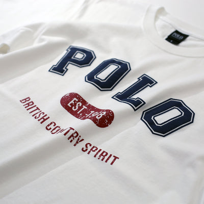 POLOビンテージ調プリント/ヘビーオンスTシャツ