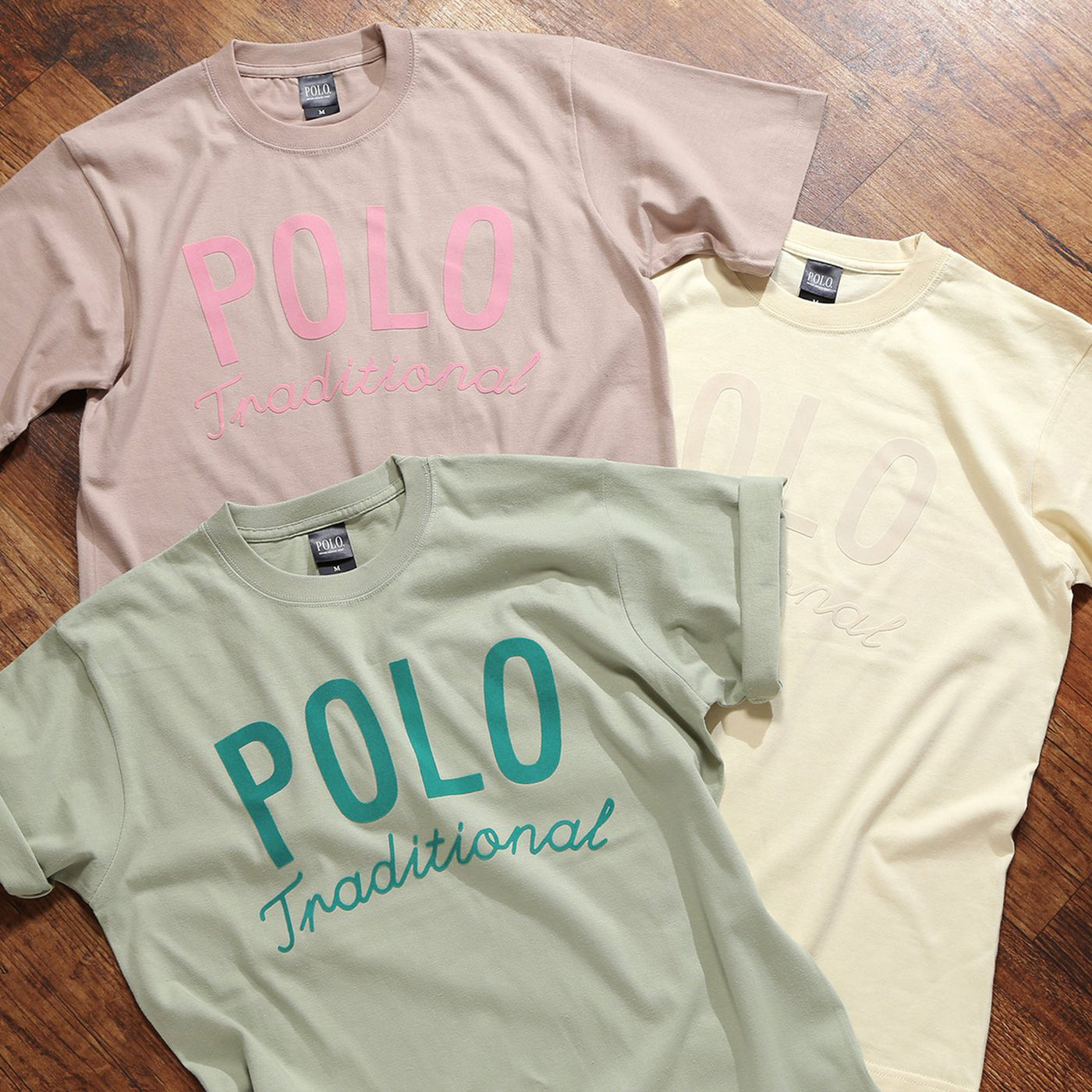 POLOフロッキープリント/6.2オンスTシャツ