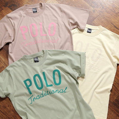 POLOフロッキープリント/6.2オンスTシャツ