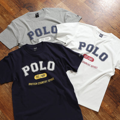 POLOビンテージ調プリント/ヘビーオンスTシャツ