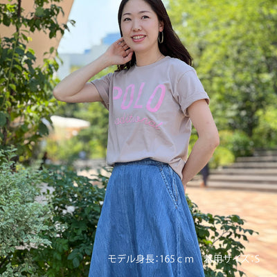 POLOフロッキープリント/6.2オンスTシャツ